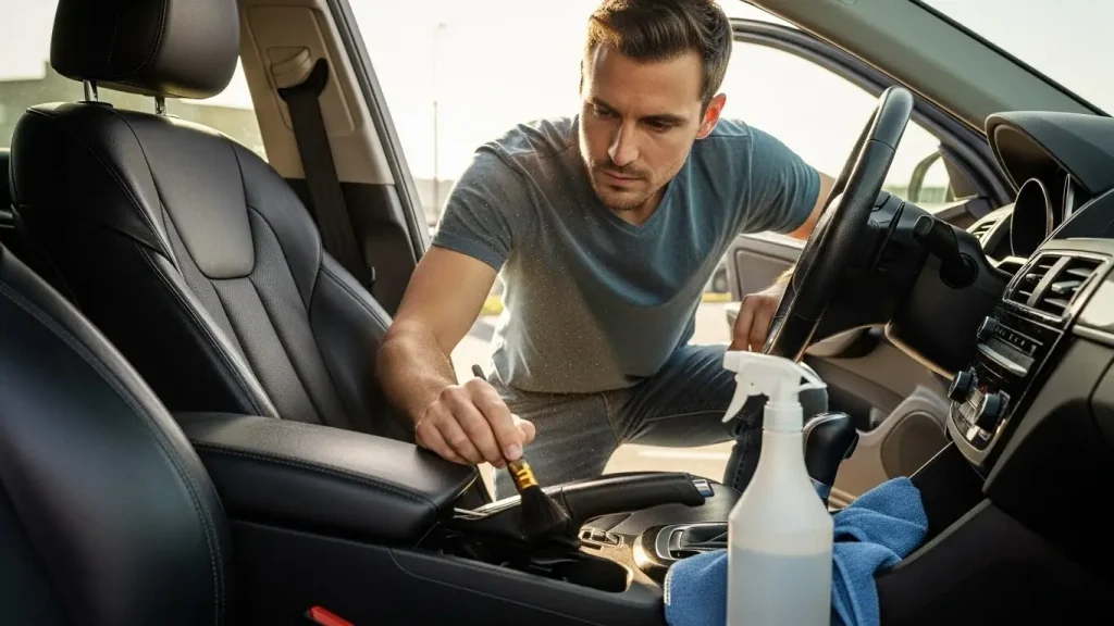 Limpieza Asiento Coche: Guia de expertos Experta para Tapicería de Tela y Cuero 5 Limpieza de Asiento de Coche
