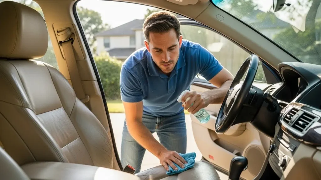 Limpieza Asiento Coche: Guia de expertos Experta para Tapicería de Tela y Cuero 7 Limpieza y Cuidado de Tapicerías de Cuero