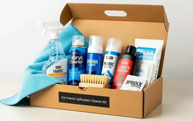 Mejor limpiador de tapicería de coche: kit con limpiadores de tela y cuero, cepillo y microfibra